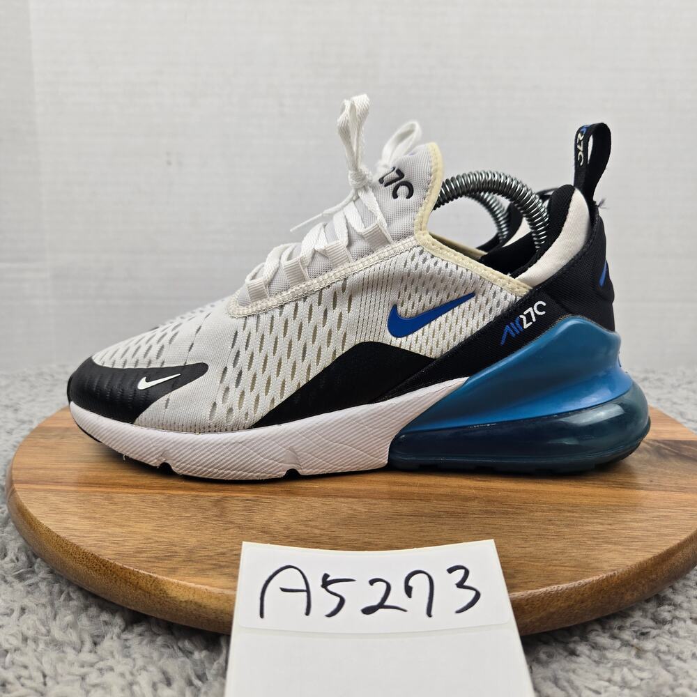 Nike Kids 6y Air Max 270 White Signal Blue GS Daily Athletic Sneaker 943345-106